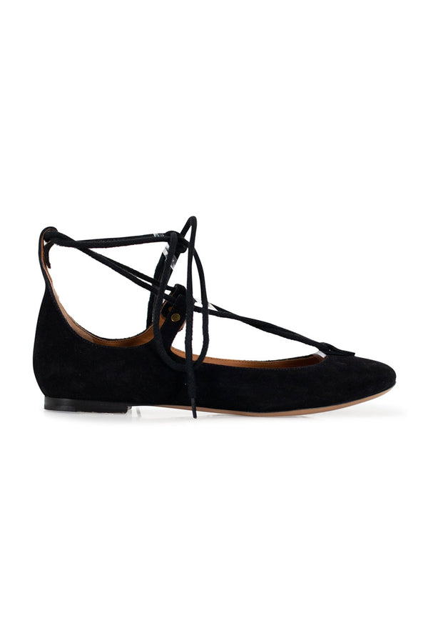 Black Suede Lace Up Flats Chloé Online Store Outlet | Save Up To 54%  Markdown On High-Quality Items At Stunningshoe.Com